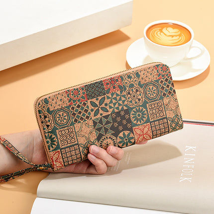 2024 New Arrival Cross Mirror PU Softwood Wallet Long Zipper Wallet Mobile Phone Bag Single Pull Medium Zipper Wallet