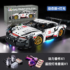 1:14 black and white porsche 911 lighting + power set [container gift box]