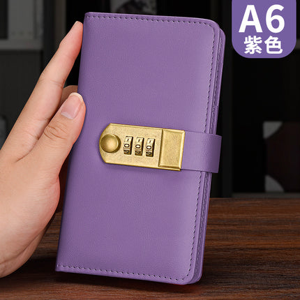 a5 password lock diary Diary business office creative stationery notebook with lock password book wholesale