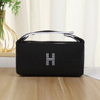 Black-h canvas cosmetic bag