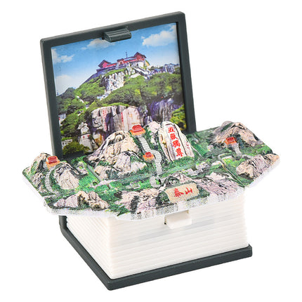 3D pop-up book Taishan folding bomb book Shandong Wuyue exclusive tourism souvenir creative key chain pendant