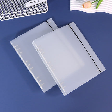 B5 detachable metal ring strap binder case PP frosted folder 9 holes 26 holes 8 holes can be printed logo