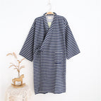 Men's Light Clear Striped Gown / M
