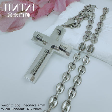 Factory direct Amazon AliExpress European and American fashion personality stainless steel men's pendant jewelry wholesale