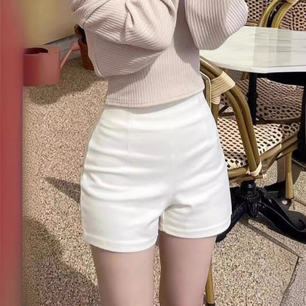 Sub Leggings White Shorts Women's Summer Super Shorts Slim-Fit Outer Wear Slim and Tall Hot Pants with Hot Waist Tight Thin