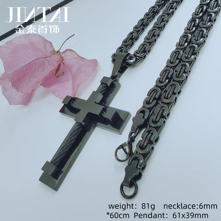Factory direct Amazon AliExpress European and American fashion personality stainless steel men's pendant jewelry wholesale