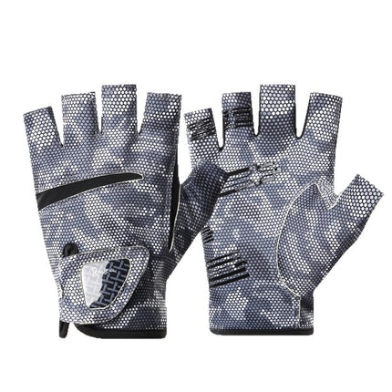 Summer Outdoor Fishing Gloves with Three-Finger Cut-Out Design, Breathable, Sun-Protective, Cut-Resistant, for Sea Fishing