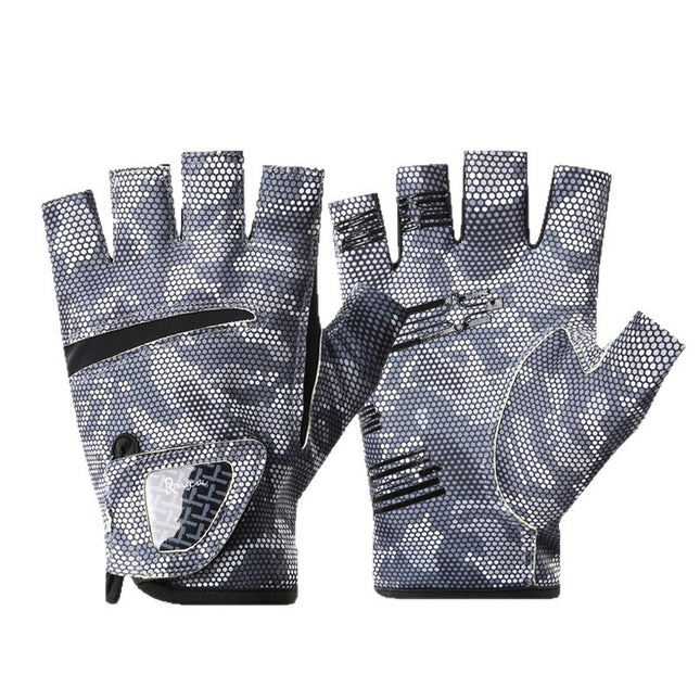 Summer Outdoor Fishing Gloves with Three-Finger Cut-Out Design, Breathable, Sun-Protective, Cut-Resistant, for Sea Fishing
