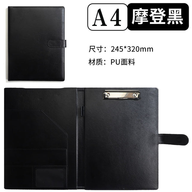 A5 Buckle Multifunctional Folder Pu Leather A4 Contract Folder Note Pad with Magnetic Buckle Business Manager Folder