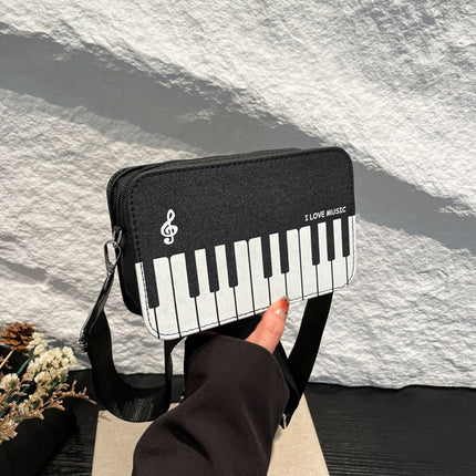 Bags Cross-Border Wholesale Personalized Piano Bags for Women 2026 New Korean Style Fashion Color-Blocking Single Shoulder Crossbody Small Square Bag