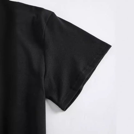 Fashionable and Versatile Slim-Fitting Dress, Light and Breathable, Letter Printing, Mid-Length Basic Cross-Border Style