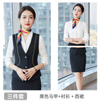 Women-black vest + shirt + Western skirt 1 / S