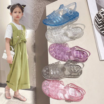 New Cute Children's Garden Shoes Summer Outdoor Sandals PVC Solid Color Princess Bird Nest Shoes Non-slip Slippers