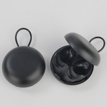 Oval Earplug Box, Small Round Box, Storage Box for Earplugs, Portable Mini Jewelry Storage Black Round Box
