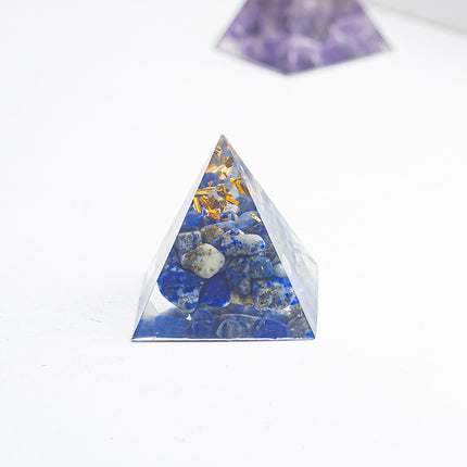 Foreign Trade Amazon Natural Crystal Gravel Glue 3cm Pyramid Home Office Desk Decoration Ornaments Raw Ore