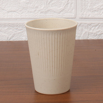 Striped Cup 8 Boxed Wheat Straw Household Water Cup Drop-resistant Handicap Cup Brush Cup Restaurant Juice Cup