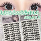 20 rows of 180 clusters of glue-free large flower curling eyelash book