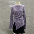 Purple [high quality brushed lace] shopping mall premium edition / S recommendation within 47.5kg