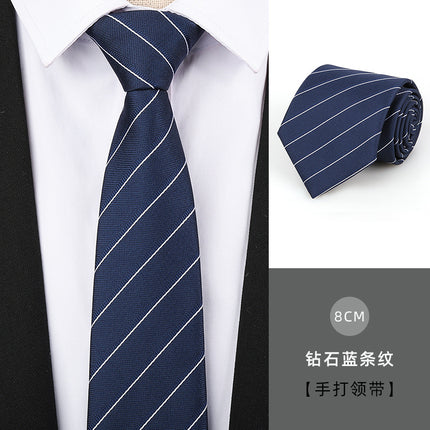 Dress Business Tie Men's and Women's Groom Wedding Black Zipper Korean Narrow No Lazy Striped Bow Tie Plaid
