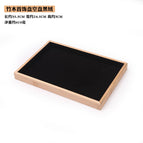 Bamboo Wood empty plate Black Velvet