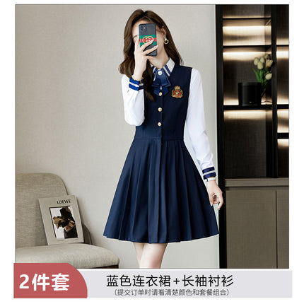 Kindergarten Teachers Garden Clothes Work Clothes Autumn and Winter New Kindergarten Teachers Vocational Middle School Students College Style suit Female dress