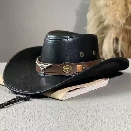 Solid Color Light Board Felt Western Cowboy Hat Outdoor Autum Hat Women's Simple French Hat Men's High-End