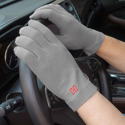 Men's Cotton Gloves Wholesale Spring, Summer and Autumn Non-slip Sunscreen Thin Gloves Driving Sweat-absorbent Breathable Touch Screen Gloves