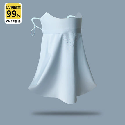 Summer New Traceless Anti-UV Women's Ice Silk Breathable Sunscreen Full Face Sunshade Mask Neck Face Gini