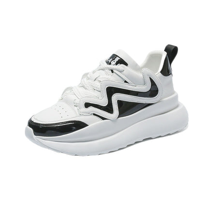 Daddy shoes 2023 New thick-soled men's shoes White shoes hidden height increasing lightweight shoes sports style casual shoes in stock