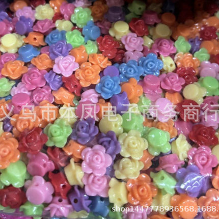 solid color color beads diy bracelet string loose beads material children beaded handmade keychain jewelry accessories