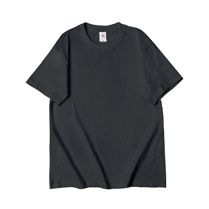 220g Cotton Three-Needle Round Neck Loose Shoulder Short-Sleeved Men's Summer T-Shirt Export Cross-Border Light Board Bottoming Shirt