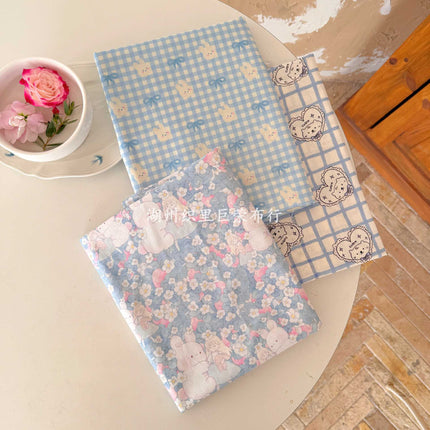 Cotton 40 digital printed fabric cute cartoon cotton floral cloth cute girls women's clothing children's clothing parent-child