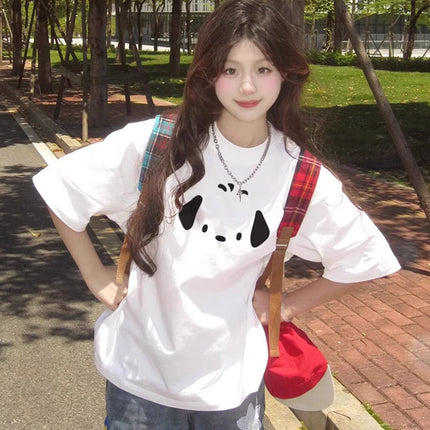White Pure Cotton Short-Sleeve T-Shirt for Women, Summer 2026 New Popular Design, Niche Loose and Lazy Style Half-Sleeve Top