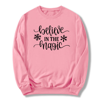 Foreign Trade Cross-border Trust Believe In The Magic Printed Crewneck Sweatshirt European and American Autumn and Winter Jacket