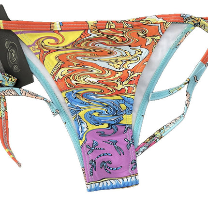 Factory Export Women's Sexy Two-Piece Swimsuit Flower Tooth Split Swimsuit European and American Ethnic Style Printed Bikini