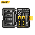 Dl250046 ratchet handle comprehensive maintenance screwdriver 46-piece set (yellow)