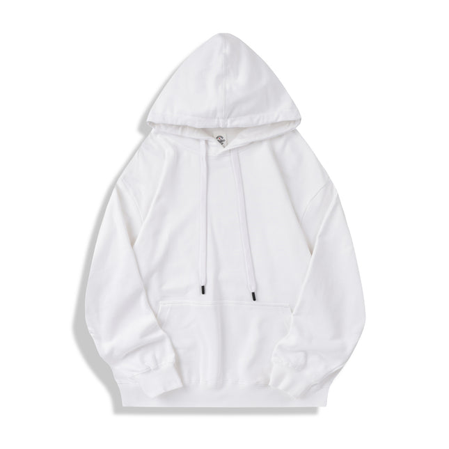 350g Hooded Sweatshirt for Men and Women, Spring & Fall Hooded Pullover Top, Loose Couple Outwear, Casual Pure Cotton, Printable