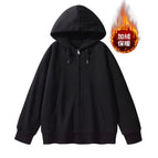 High-quality black 360g fleece-lined hoodie with a back neck gusset / Xl code recommendation 65-75kg