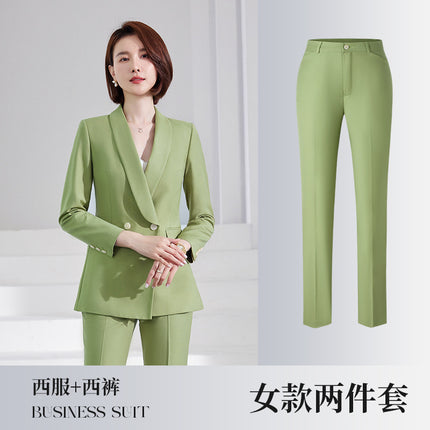 Khaki Professional Suit Men's and Women's Business Dress Executive Suit Tooling Real Estate Sales Office Work Clothes