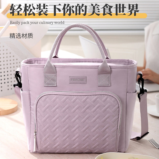 Xiaobudian's New Croissant Outdoor Picnic Fresh-Keeping Ice Bag Large-Capacity Satchel Office Worker Insulated Lunch Box Lunch Bag