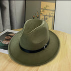 [flat eaves jazz belt] military green / Adjustable