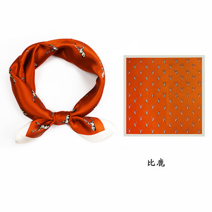 53*53cm Spring and Summer Sun Protection Neck Scarf Women's Easiest for Match Hangzhou Silk Small Square Scarf