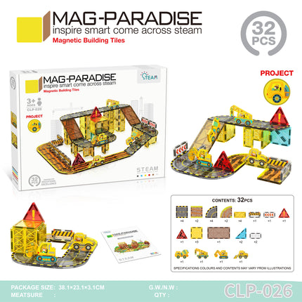 Girls Color Window Magnetic Sheet Kidsren's Zoo Engineering Vehicle City Crane Scene Strong Magnetic Refill Kidsren's Puzzle