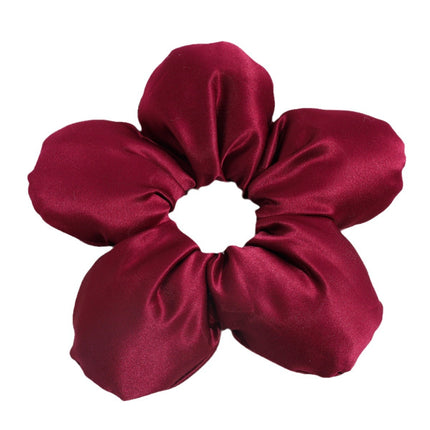 Elegant and Cute Sponge Large Intestine Ring, Fashionable Girly Hair Ring, Ponytail Hair Rope, Flower Holiday Style Hair Accessory