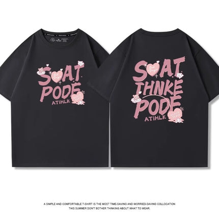 Chic Sweet Style Pure Cotton Short-Sleeved T-Shirt for Women 2026 Summer New Style Preppy Style Loose Design Half-Sleeved Top Trendy