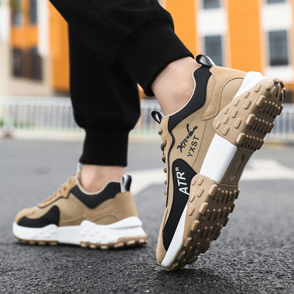 Foreign Trade Large Size Men's Shoes, Autumn and Winter Leather Shoes, Men's Sports Shoes, Men's Rebound Shock-Absorbing Casual Shoes, Dad Shoes for Men