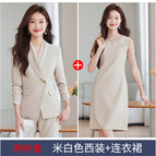 Two-piece set off-white suit + dress / S