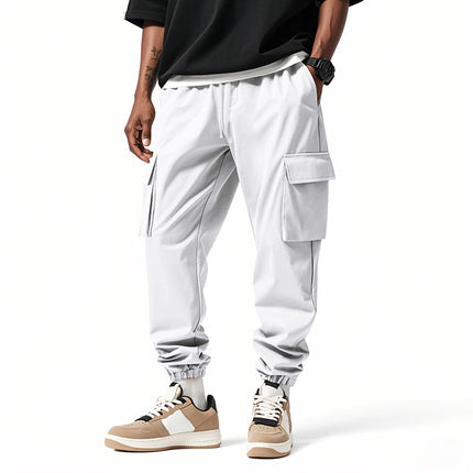 Cross-Border Amazon Spring and Autumn American Outdoor Multi-Pocket Overalls Men's Loose Trendy Sports and Leisure Leggings