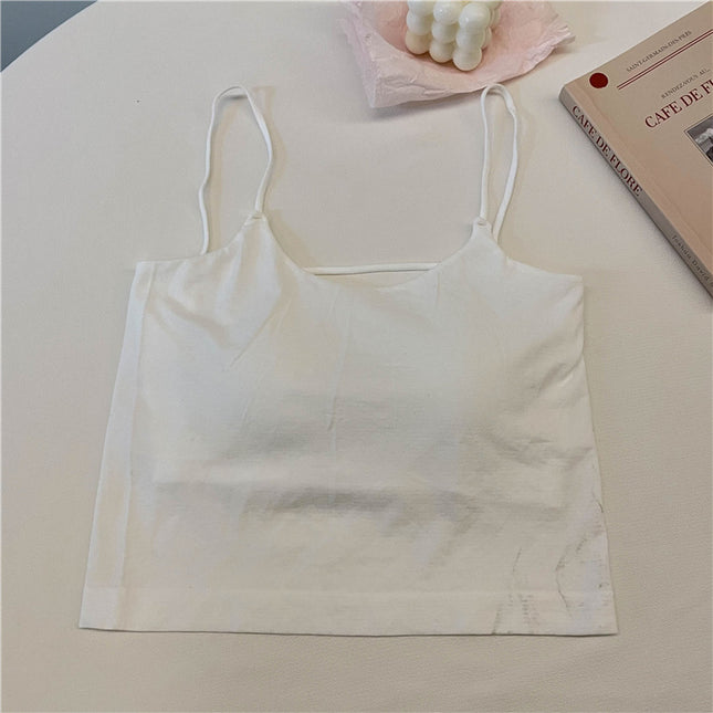 Ins Sexy Style Versatile Pure Color Camisole Women's Summer 2025 New Sexy Backless Slim Short Top