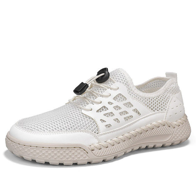 Mesh Shoes Men's 2025 New Summer Breathable Slip-on Casual Shoes Men's Soft Sole Lightweight Non-slip plus size Men's Shoes 46